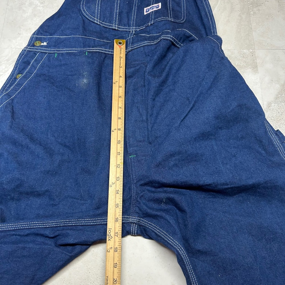 Big Smith Denim Bib Overalls Dark Wash Mens 40x34 Workwear Cotton B94009 DB - Picture 6 of 7